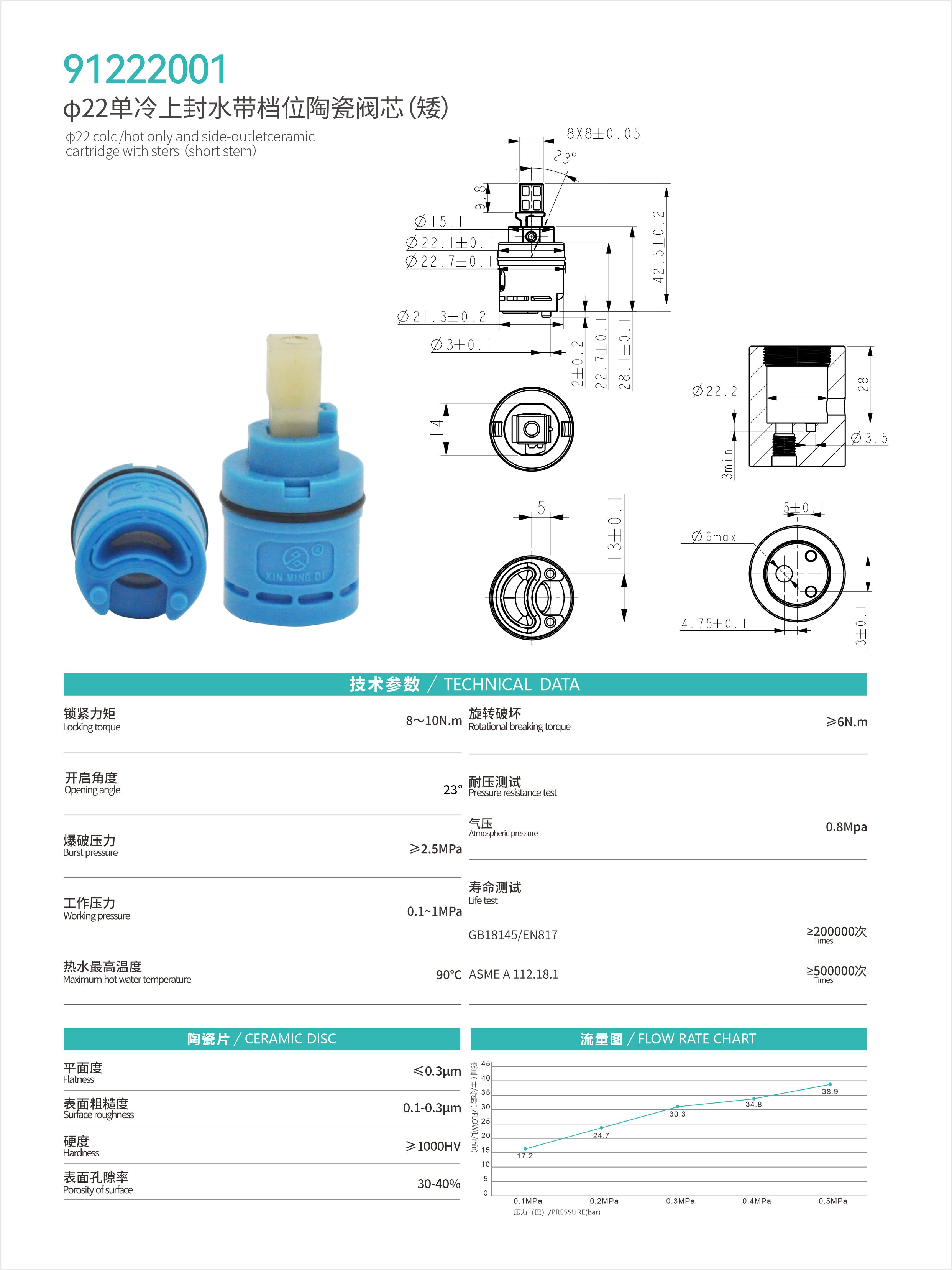 91222001 φ22单冷上封水带档位陶瓷阀芯（矮）.jpg